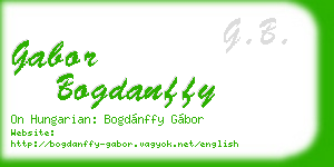 gabor bogdanffy business card