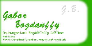 gabor bogdanffy business card